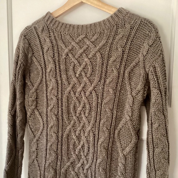 Moda International Women’s XS Wool Blend Cable Knit Pullover Sweater Dress Y2K - Picture 11 of 13